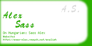 alex sass business card